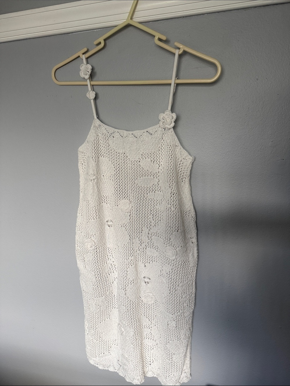 wild fable White Crochet beach coverup